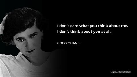coco chanel i don't think about you